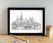 Dunfermline Skyline Landmarks Art Print - can be personalised