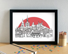 Dunfermline Skyline Landmarks Art Print - can be personalised