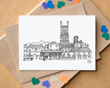 Ely Skyline Landmarks Greetings Card