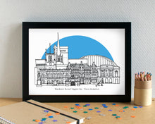 Blackburn Skyline Print - with Blackburn Rovers' Ewood Park - can be personalised