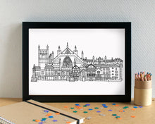 Exeter Skyline Landmarks Art Print - can be personalised