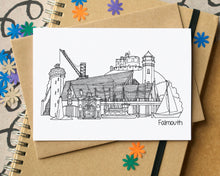 Falmouth Skyline Landmarks Greetings Card