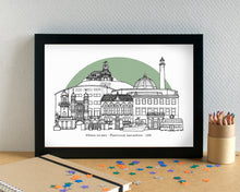 Fleetwood Skyline Landmarks Art Print - can be personalised - unframed