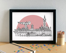 Glasgow Skyline Landmarks Art Print - can be personalised