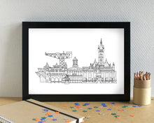 Glasgow Skyline Landmarks Art Print - can be personalised