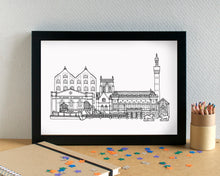 Grimsby Skyline Landmarks Art Print - can be personalised