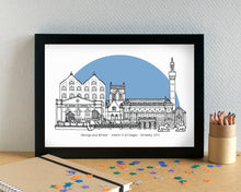 Grimsby Skyline Landmarks Art Print - can be personalised