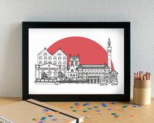 Grimsby Skyline Landmarks Art Print - can be personalised