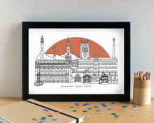 Halifax Skyline Landmarks Art Print - can be personalised - unframed