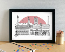 Halifax Skyline Landmarks Art Print - can be personalised - unframed