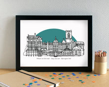 Harrogate Skyline Landmarks Art Print - can be personalised