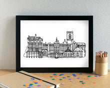 Harrogate Skyline Landmarks Art Print - can be personalised