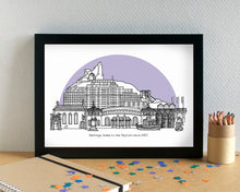 Hastings Skyline Landmarks Art Print - can be personalised - unframed