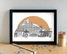 Hastings Skyline Landmarks Art Print - can be personalised - unframed