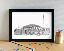 Huddersfield Skyline Landmarks Art Print - can be personalised - unframed
