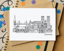 Inverness Skyline Landmarks Greetings Card