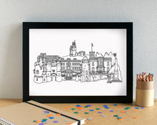 Isle of Wight Skyline Landmarks Art Print - can be personalised - unframed