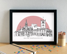 Kendal Skyline Landmarks Art Print - can be personalised