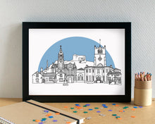 Kendal Skyline Landmarks Art Print - can be personalised