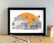 Luton Town FC Skyline Art Print - featuring Kenilworth Road - can be personalised