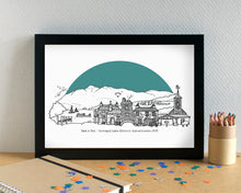 Lake District Skyline Landmarks Art Print - can be personalised