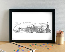 Lake District Skyline Landmarks Art Print - can be personalised