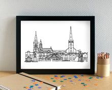 Lisburn Skyline Landmarks Art Print - can be personalised - unframed