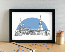 Lisburn Skyline Landmarks Art Print - can be personalised - unframed
