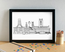 Liverpool Skyline Landmarks Art Print - can be personalised