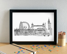 London Skyline Landmarks Art Print - can be personalised