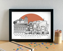 Los Angeles Skyline Landmarks Art Print - can be personalised