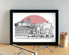 Los Angeles Skyline Landmarks Art Print - can be personalised