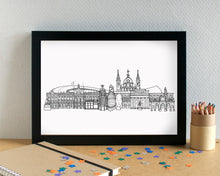 Madrid Skyline Landmarks Art Print - can be personalised