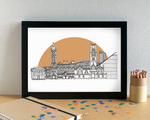 Manchester Skyline Landmarks Art Print - can be personalised