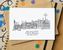 Marathon Personalised Skyline Greetings Card