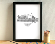 Personalised Marathon Runner Skyline Print