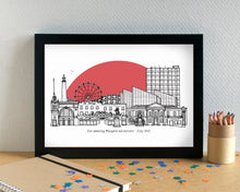 Margate Skyline Landmarks Art Print - can be personalised - unframed
