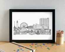 Margate Skyline Landmarks Art Print - can be personalised - unframed
