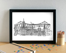 Middlesbrough Skyline Landmarks Art Print - can be personalised