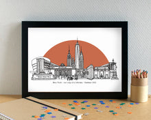 New York Skyline Landmarks Art Print - can be personalised