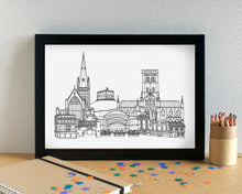 Norwich Skyline Landmarks Art Print - can be personalised