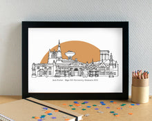 Ormskirk Skyline Landmarks Art Print - can be personalised - unframed
