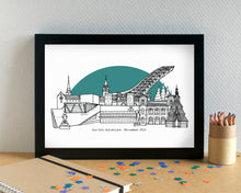 Oslo Skyline Landmarks Art Print - can be personalised
