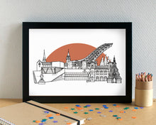 Oslo Skyline Landmarks Art Print - can be personalised