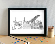 Oslo Skyline Landmarks Art Print - can be personalised