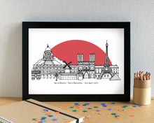 Paris Skyline Landmarks Art Print - can be personalised