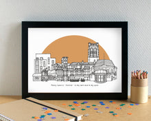 Penny Lane Liverpool Skyline Landmarks Art Print - can be personalised