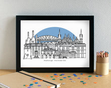 Peterborough Skyline Landmarks Art Print - can be personalised - unframed