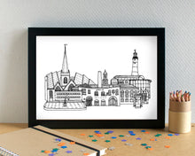 Plymouth Skyline Landmarks Art Print - can be personalised