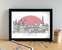 Prague Skyline Landmarks Art Print - can be personalised